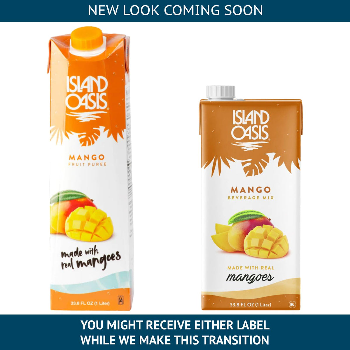 Mango Beverage Mix by ISLAND OASIS – 33.8 Fl Oz (Pack of 1), Mango