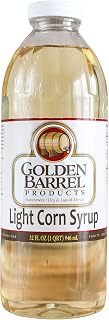 GOLDEN BARREL Light Corn Syrup - 32oz Jar of USA-Sourced White Corn Syrup with Zero Preservatives - Mild Vanilla Flavor and Smooth Texture Perfect for Baking, Candy Making, and Desserts
