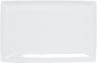 Thunder Group Classic white melamine dinnerware collection 12 1/2" x 8" tray, 1 1/8" deep, comes in dozen