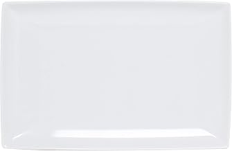 Thunder Group Classic white melamine dinnerware collection 12 1/2" x 8" tray, 1 1/8" deep, comes in dozen