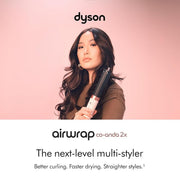 Airwrap Co-anda2x Multi-Styler and Dryer Straight+Wavy in Ceramic Pink by Dyson – Ceramic, Complete Long for Straight to Wavy Hair - Ceramic Pink, Model 587990-01