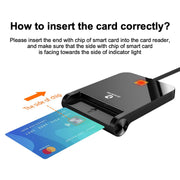 CAC Reader USB C by ZOWEETEK – 3.3 x 2.7 inch (Pack of 2), Black