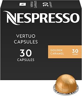 Nespresso Vertuo, Golden Caramel, Medium Roast, 30-Count Coffee Pods