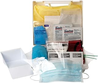 First Aid Only 214-U/FAO OSHA Compliant Body Fluid Clean Up Kit, Blood Borne Pathogen Clean Up Kit in Plastic Case, 23 Pieces