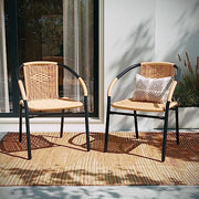 Flash Furniture Beige / Set of 4 / Modern Patio Dining Chairs