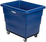 Global Industrial 12 Bushel Plastic Bulk Box Truck, Steel Base, Blue