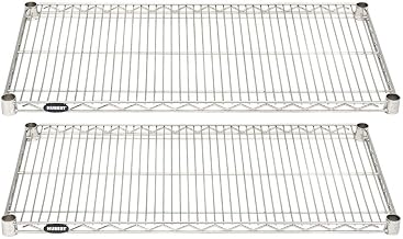 HUBERT Soft Silver Wire Shelf Pack - 36" L x 18" D x 1" H