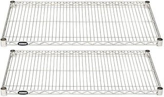 HUBERT Soft Silver Wire Shelf Pack - 36" L x 18" D x 1" H