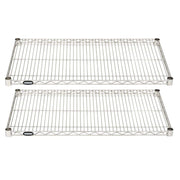 Soft Silver Wire Shelf Pack - 36" L x 18" D x 1" H by HUBERT – Alloy Steel, Silver, Pack of 2, Model A1836-TA