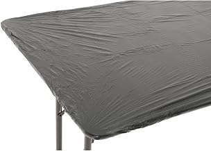 KWIK-COVERS Disposable Table Cover Oblong Black Plastic - 30" H x 6'L
