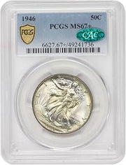 1946 American Silver Walking Liberty Half Dollar Coin $0.50 PCGS/CAC MS67+ | MS-67+