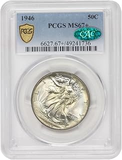1946 American Silver Walking Liberty Half Dollar Coin $0.50 PCGS/CAC MS67+ | MS-67+