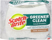 Greener Clean Non-Scratch Scrub Sponge, 3-Count by Scotch-Brite