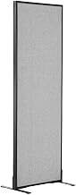 Global Industrial 24-1/4"W x 72"H Freestanding Office Partition Panel, Gray