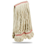 Medium Looped-End Wet Mop by LIBMAN COMMERCIAL – 18 oz, Cotton, White, Pack of 6
