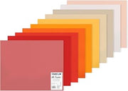 Canson Mi-Teintes Coloured Drawing 160gsm 50x65cm Paper Pack, Double Sided: Honeycomb & Fine Grain, 10 Warm Tones Colour Sheets, Ideal for Professional Artists & Illustrators