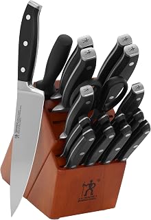 HENCKELS Forged Premio 18-pc Knife Block Set - Cherry