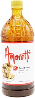 Amoretti Gingerbread Compound 2.2 lbs - Natural Flavors, Shelf Stable Even After Opening, Certified Kosher, TTB Approved, Perfect for Baking Applications & Beverages