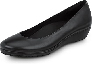 SR Max Womens Black Bristol MaxTrax Soft Toe SRO Slip-On Dress Shoe