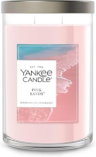 Yankee Candle Large Tumbler Scented Candle with up to 80 Hour Burn Time, Premium Plant Wax Blend for Consistent Burn, 20 oz Tumbler Candle with Room Filling Fragrance, Pink Sands