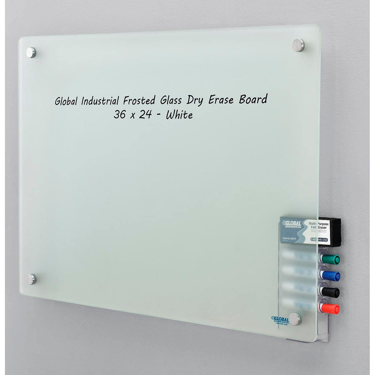 Global Industrial 36"W x 24"H / Frosted / Industrial Dry Erase Boards