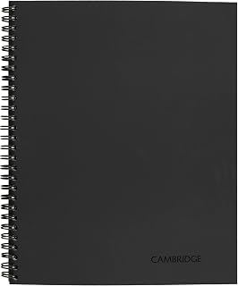 Cambridge Business Notebook Legal Ruled | Wirebound | Gray Cover | 80 Sheets | Perforated Pages | Pack of 12