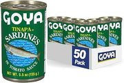 Goya Foods Sardines In Tomato Sauce, 5.5 Ounce (Pack of 50)
