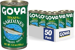 Goya Foods Sardines In Tomato Sauce, 5.5 Ounce (Pack of 50)