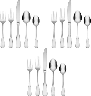 Oneida Colonial Boston Flatware Set | Stainless Steel | Service for 8 | 45-Piece, Pack of 3