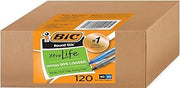 BIC Round Stic Xtra Life Pens, 1mm, 60 Black & 60 Blue Pens, Pack of 120