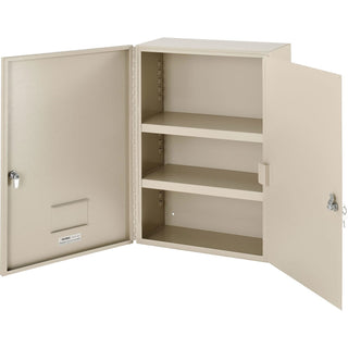 Medium Narcotics Cabinet by Global Industrial – 8"L x 16"W x 24"H, Alloy Steel, Beige, Model 436951