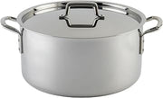WINCO Tri-Ply Stock Pot, 20-quart, Silver | Dishwasher safe, Heating, Triple-riveted handles, Dripless pouring, Induction compatible, Great for Stocks, Soups and Pasta
