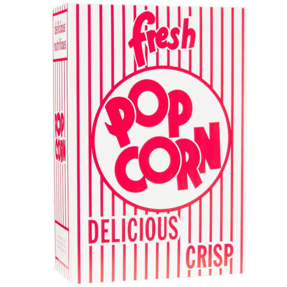 CS 4Ehe Popcorn Boxes by Gold Medal – 1 Ounce (Pack of 1), Gold, Red and White, Model 2064SP