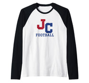 John Curtis Christian School Logo Football Raglan Baseball Tee by John Curtis, River Ridge, LA 70123 – Black, Model CX5KPERXTZ9