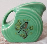 Fiesta Mini Disc Pitcher w/Bird - Meadow Green - Homer Laughlin USA