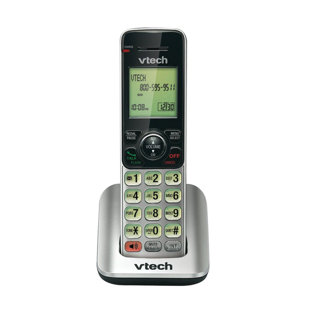 CS6619-2 DECT 6.0 CORDLESS PHONE WITH 2 HANDSETS (80-8612-00) by VTech – 6.9" x 6.7" x 5.2", Plastic, Black, Silver, Model VTCS6619-2