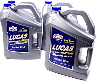 Lucas Oil 10076 SAE 15W-40 API CI-4 Magnum Heavy Duty Motor Oil - 1 Gallon (Pack of 4)