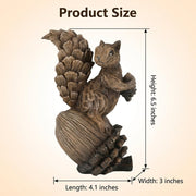 iStatue Resin Squirrel Figurine, 6.5 Inch Medium, Brown