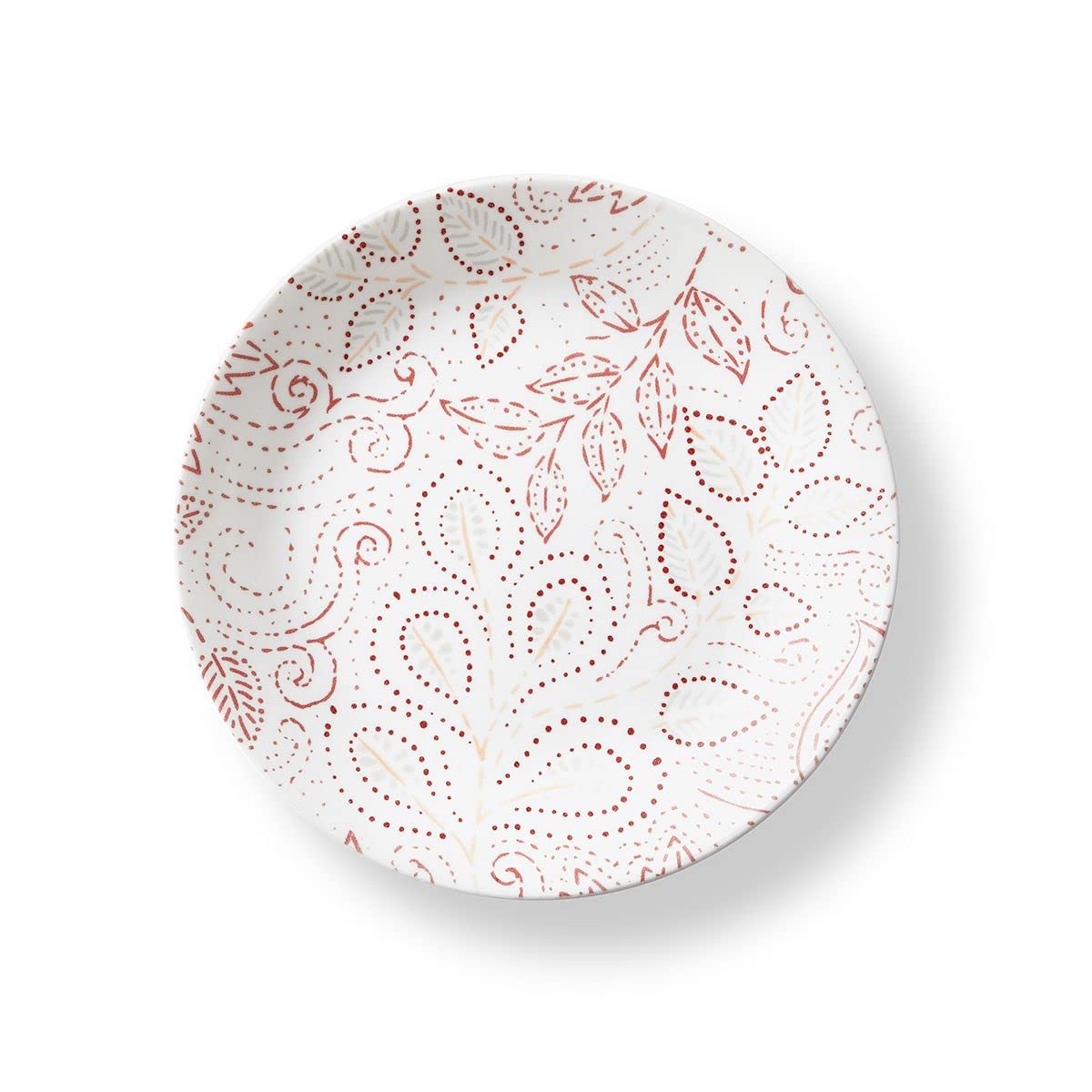 Leaf Stitch 12-Piece Dinnerware Set Service for 4 red by Corelle – Glass, White, Pack of 12, Model 3705