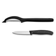 VIC-7.6075.7603.US1 Swiss Classic Pillow Packs Serrated Peeler & 3¼" Paring Black by Victorinox – Other, Multicolor, Pack of 2, Model 588972-7.6075.7603.US1