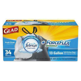 Trash Bags by Glad – 34 Count (Pack of 1), 13.0 gallons, Ply, White, Model 10012587703202