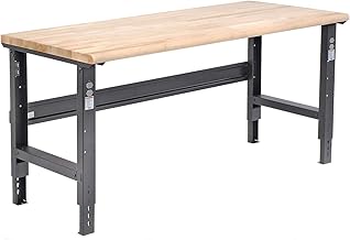 Global Industrial Adjustable Height Workbench C-Channel Leg, 72" W x 30" D