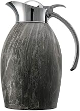 Service Ideas 981C10BSGM Carafe, 1 Liter Capacity, Hydro-Dipped Gray Marble Finish, (Case of 6)