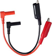 Fieldpiece ASA2 Short Alligator Lead Extensions - 9-Inch Alligator Clip Test Lead Adapters for ASLS2 Silicone Test Leads, HVAC Electrical Testing Accessories, L-Shaped Banana Plug Connections
