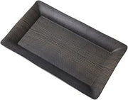 American Metalcraft Rectangular Walnut Melamine Platter - 18"L x 8 1/4"W x 1 1/2"H