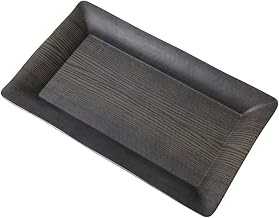 American Metalcraft Rectangular Walnut Melamine Platter - 18"L x 8 1/4"W x 1 1/2"H