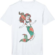 Disney The Little Mermaid Ariel Floral Mermaid Poster Performance T-Shirt