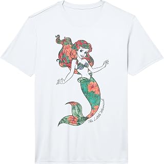 Disney The Little Mermaid Ariel Floral Mermaid Poster Performance T-Shirt