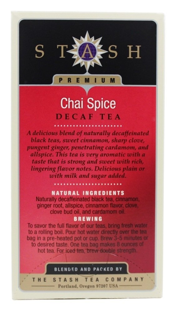 Decaffeinated Tea-Chai Spice Tea 18 Bag by Stash – 18 Count (Pack of 1), No Color, Model 8279