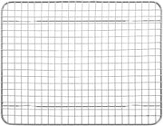 HUBERT Mesh Pan Grate Rectangular Half Size Chrome-Plated Steel - 10"L x 8"W x 1/2"H